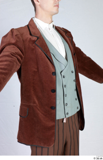  Photos Man in Historical Dress 42 20th century brown jacket historical clothing upper body 0010.jpg